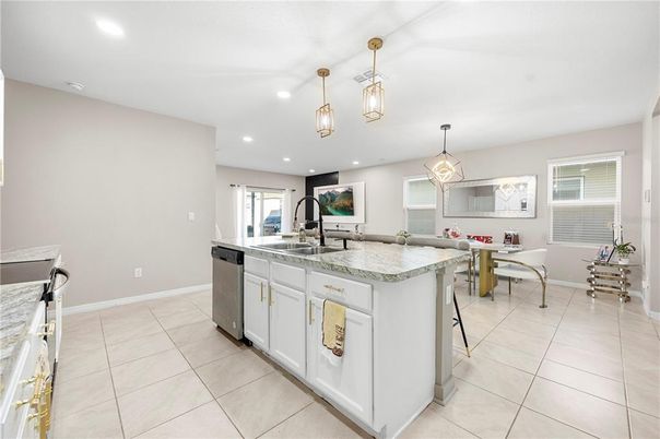 Dining room, Interior, Kitchen, Pendant Lights, Recessed Lighting