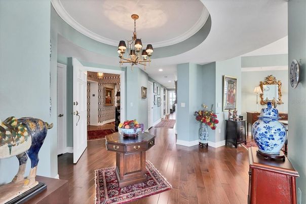 Chandelier, Interior, Pendant Lights, Recessed Lighting, Wood Texture Flooring