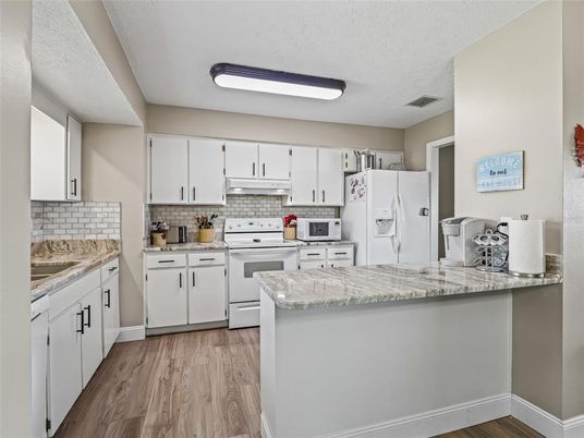 Interior, Kitchen, Wood Texture Flooring