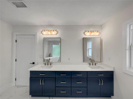 Bathroom, Dual Sink Vanities, Interior, Marble
