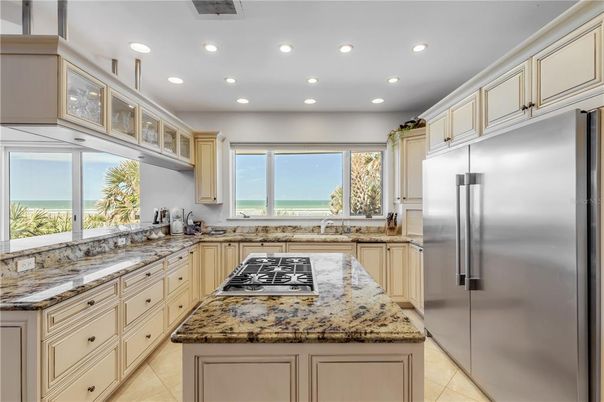Interior, Kitchen, Recessed Lighting, Stainless Steel Appliances, Water