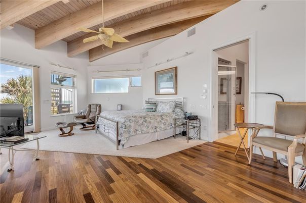 Bedroom, Interior, Wooden Beams, Wooden Ceilings, Wood Texture Flooring