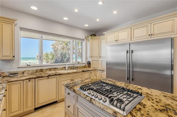 Interior, Kitchen, Recessed Lighting, Stainless Steel Appliances, Water
