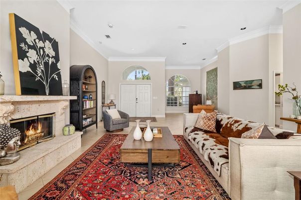 Fireplace, Interior, Living room, Recessed Lighting