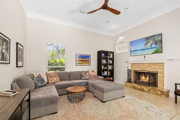 Fireplace, Interior, Living room, Recessed Lighting