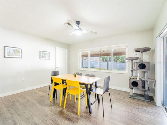 Dining room, Interior, Wood Texture Flooring