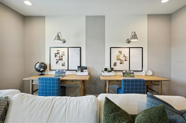 Home Office, Interior, Recessed Lighting