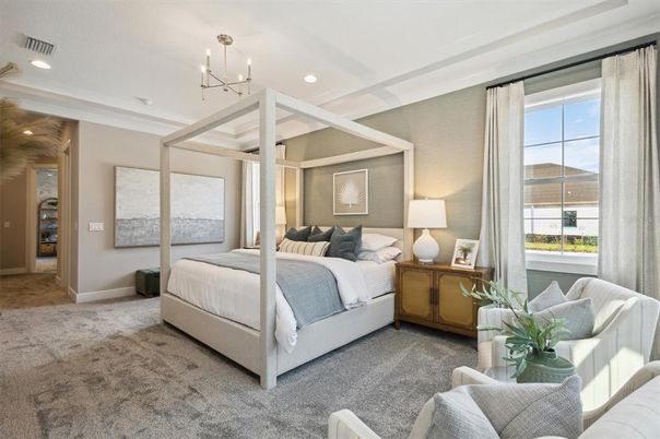 Bedroom, Interior, Pendant Lights, Recessed Lighting