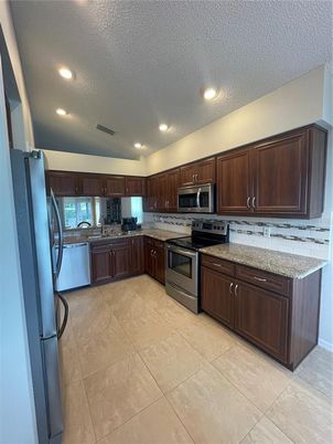 Interior, Kitchen, Recessed Lighting, Stainless Steel Appliances