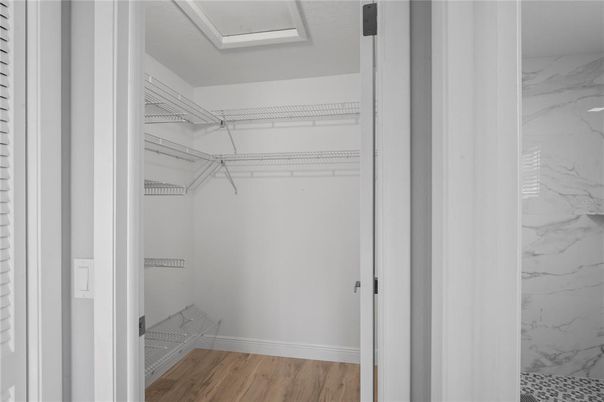 Interior, Marble Walls, Wood Texture Flooring