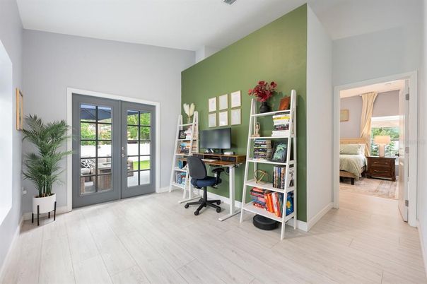 Bedroom, Home Office, Interior, Wood Texture Flooring