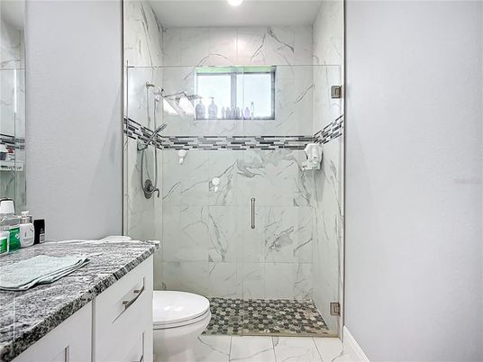 Bathroom, Glass Shower, Interior, Marble, Marble Walls