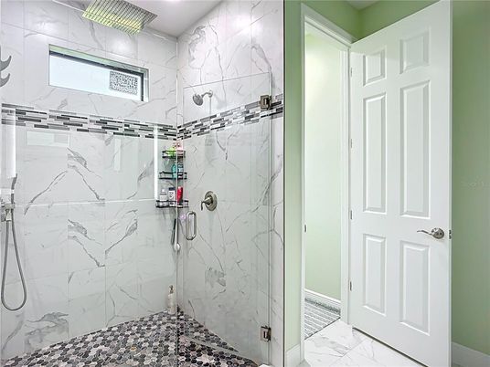 Bathroom, Glass Shower, Interior, Marble, Marble Walls
