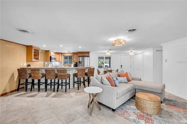 Interior, Kitchen, Living room, Recessed Lighting, Stainless Steel Appliances
