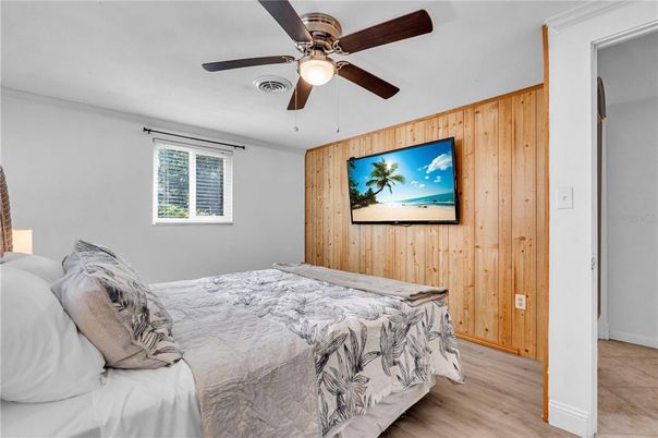 Bedroom, Interior, Wood Texture Flooring, Wooden Walls