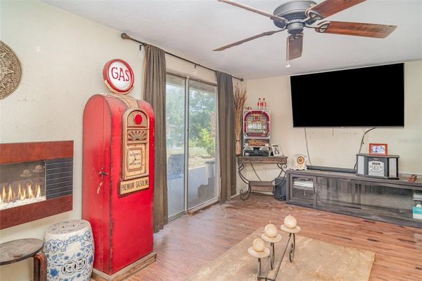 Fireplace, Interior, Wood Texture Flooring