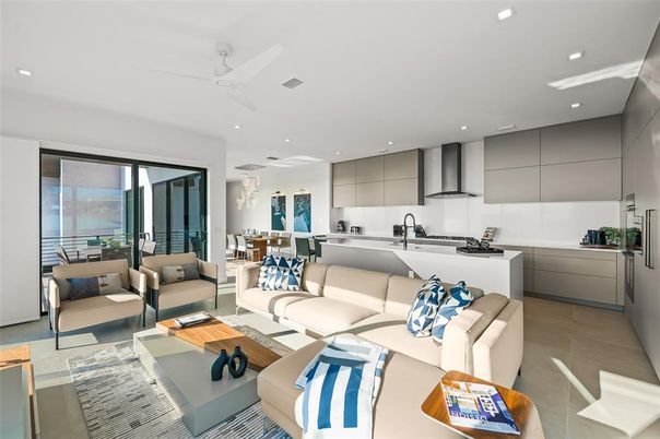 Dining room, Interior, Kitchen, Living room, Recessed Lighting
