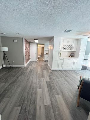 Empty room, Interior, Stone Walls, Wood Texture Flooring