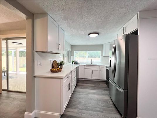 Interior, Kitchen, Wood Texture Flooring