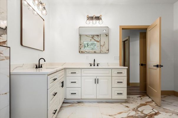 Bathroom, Dual Sink Vanities, Interior, Marble