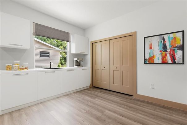 Interior, Kitchen, Wood Texture Flooring