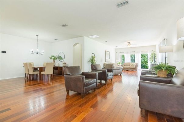Chandelier, Dining room, Interior, Living room, Wood Texture Flooring