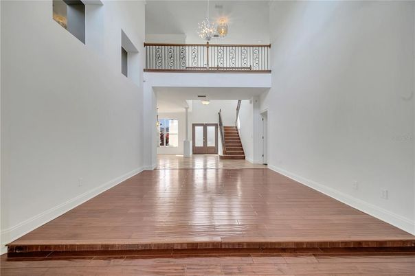 Chandelier, Interior, Wood Texture Flooring
