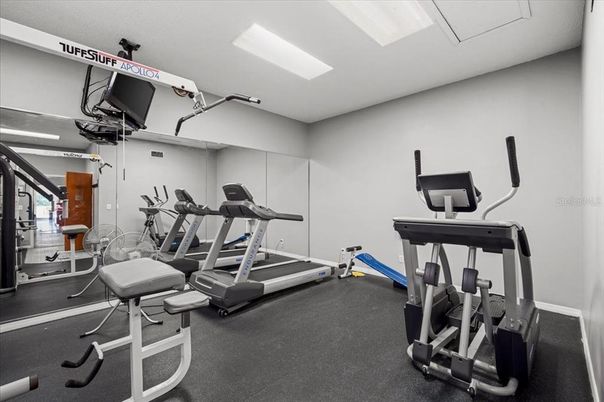 Fitness Equipment, Interior, Recessed Lighting