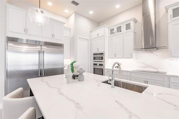Interior, Kitchen, Pendant Lights, Recessed Lighting, Stainless Steel Appliances