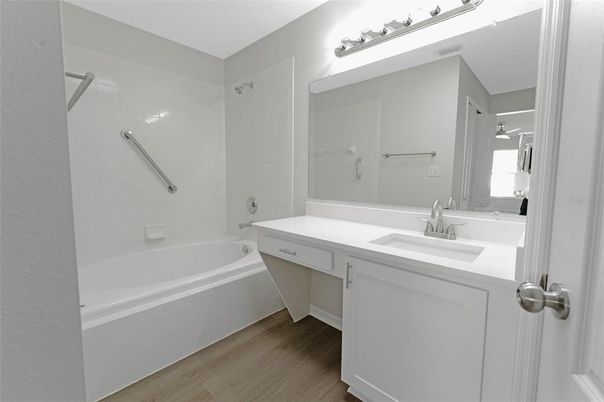 Bathroom, Interior, Wood Texture Flooring