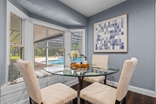 Dining room, Interior, Wood Texture Flooring
