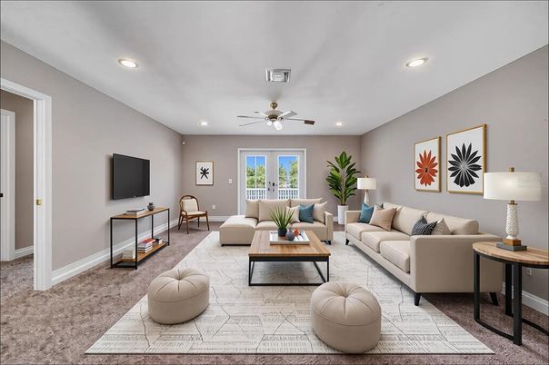 Interior, Living room, Recessed Lighting