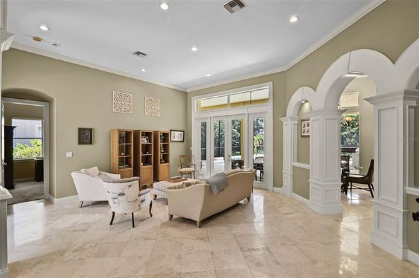 Interior, Living room, Recessed Lighting