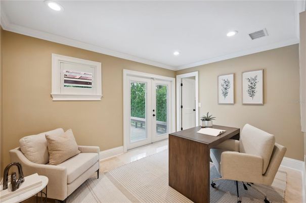 Home Office, Interior, Recessed Lighting