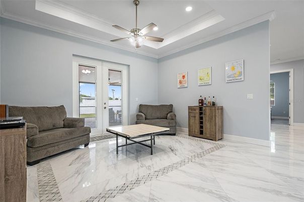 Interior, Living room, Marble, Recessed Lighting