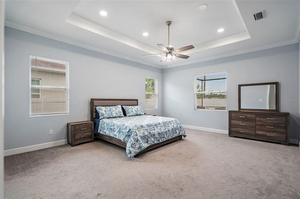 Bedroom, Interior, Recessed Lighting