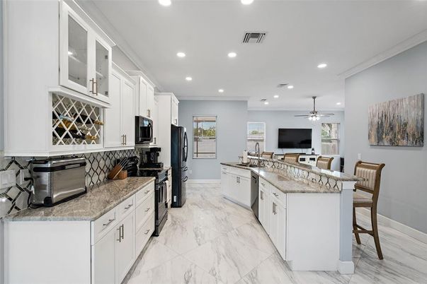 Interior, Kitchen, Marble, Recessed Lighting