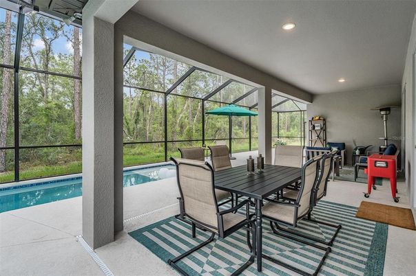 Dining room, Glass Ceilings, Interior, Pool, Recessed Lighting, Sun Room