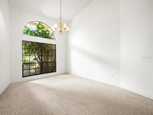 Chandelier, Empty room, Interior