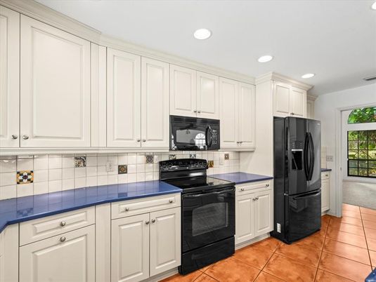 Interior, Kitchen, Recessed Lighting, Tile Countertops