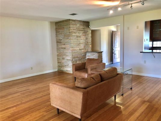 Interior, Stone Walls, Wood Texture Flooring