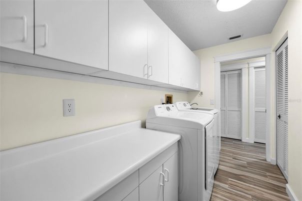 Interior, Washer, Wood Texture Flooring