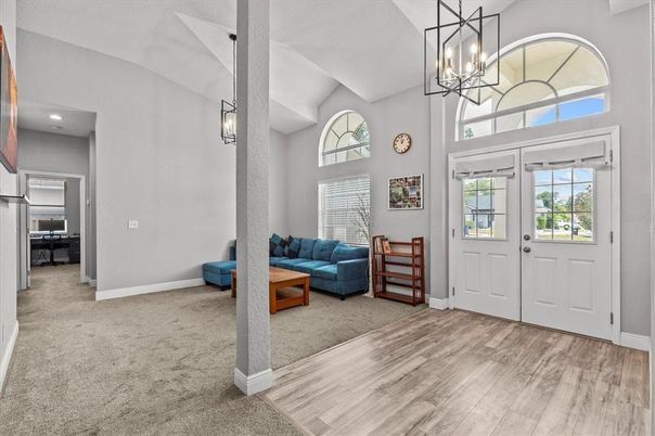 Interior, Pendant Lights, Recessed Lighting, Wood Texture Flooring