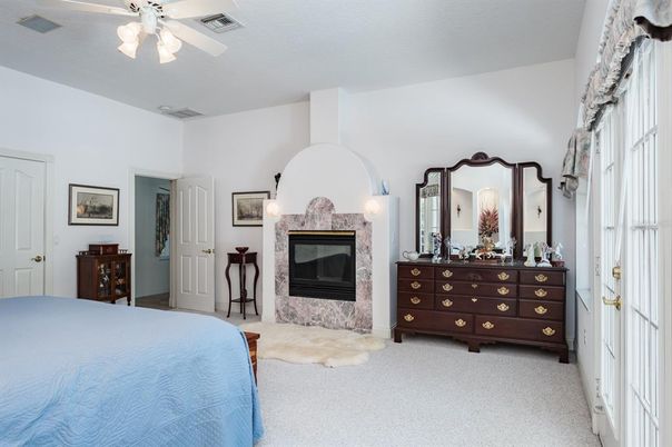 Bedroom, Fireplace, Interior