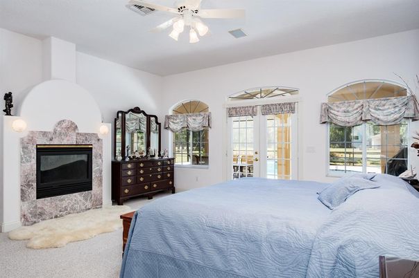 Bedroom, Fireplace, Interior