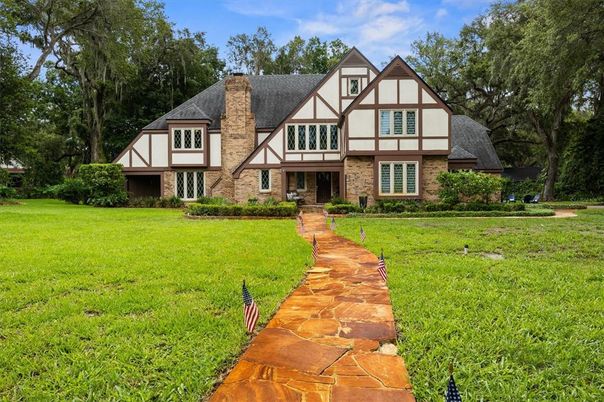 Backyard, Exterior, Facade, Tudor Revival