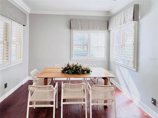 Dining room, Interior, Wood Texture Flooring