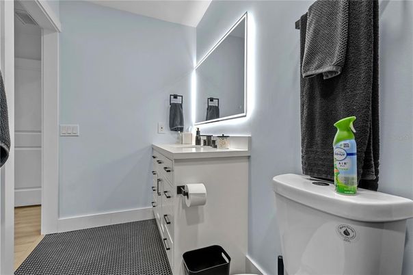 Bathroom, Dual Sink Vanities, Interior, Wood Texture Flooring