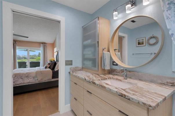 Bathroom, Bedroom, Dual Sink Vanities, Interior, Wood Texture Flooring