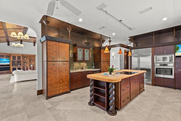Interior, Kitchen, Pendant Lights, Recessed Lighting, Stainless Steel Appliances